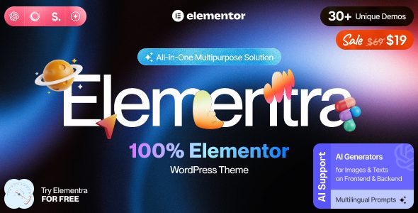 Elementra 1.0 - 100% Elementor WordPress Theme