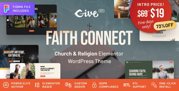 Faith Connect 1.0.1 - Religion & Church WordPress Theme