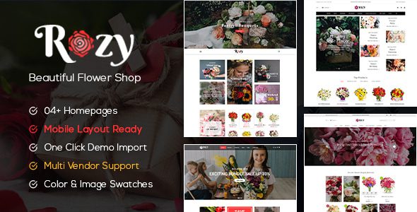 Rozy 1.2.25 - Flower Shop WooCommerce WordPress Theme (4+ Indexes + Mobile Layouts Ready)