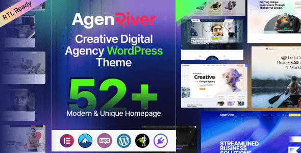 AgenRiver 1.0 - Creative Digital Agency WordPress Theme