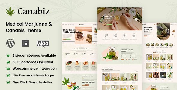Canabiz 1.0.8 - Marijuana WordPress Theme