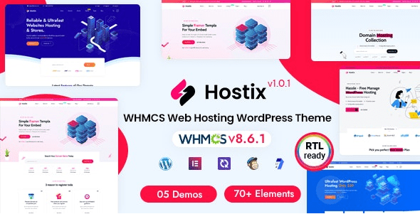 Hostix 2.0.3 - Hosting WHMCS WordPress Theme
