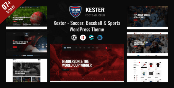 Kester 1.2.2 - Soccer Club & Sports News WordPress Theme