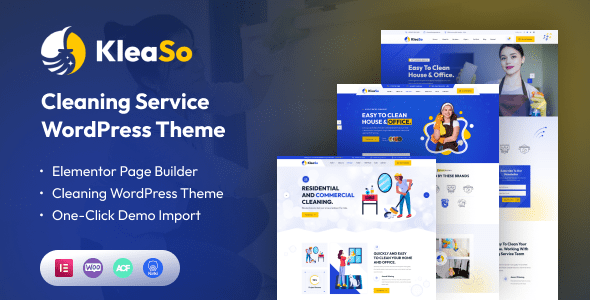 Kleaso 1.0.6 - Cleaning Services WordPress Theme