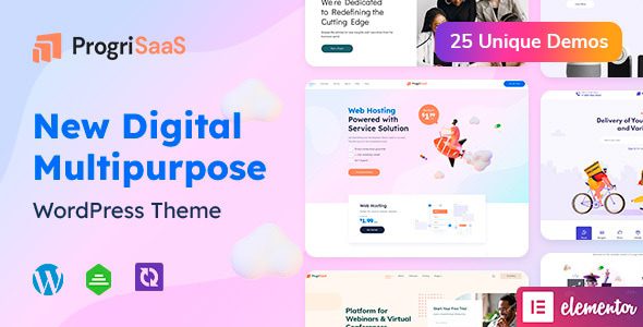 ProgriSaaS 1.1.11 - Creative Landing Page WordPress Theme