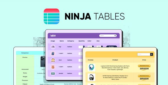 Ninja Tables Pro 5.2.2 - WordPress DataTables Plugin