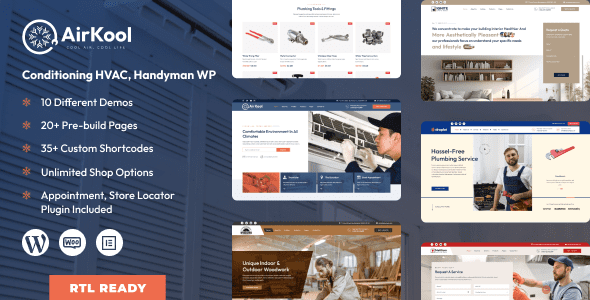 Air Kool 1.1.0 - Conditioning HVAC, Handyman WordPress