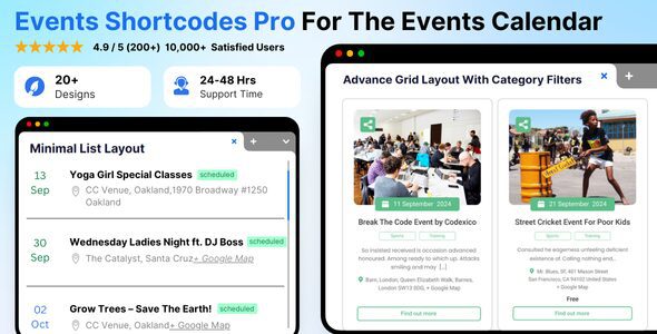 Events Shortcodes & Block Pro For The Events Calendar 3.4.0