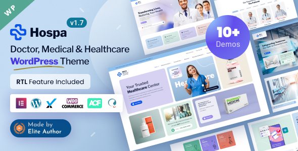 Hospa 1.7 - Doctors, Medical Clinic & Hospital WordPress Theme