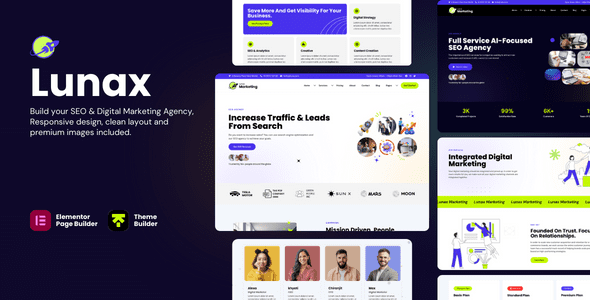 Lunax 6.1 - Digital Marketing Agency & SEO WordPress Theme
