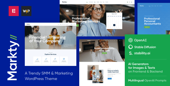 Markty 1.6.0 - SMM & Marketing WordPress Theme