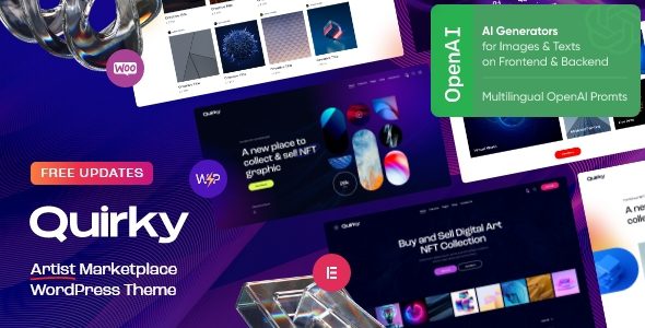 Quirky 1.16 - NFT, Token & Artist Marketplace WordPress Theme