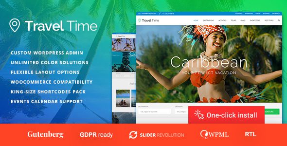 Travel Time 1.4.0 - Tour and Hotel WordPress Theme