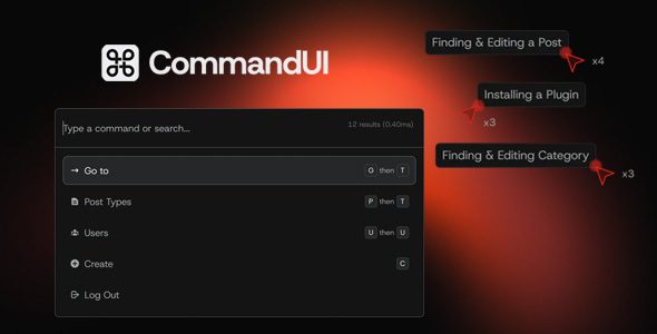 CommandUI 1.8.0 - Command Palette for WordPress