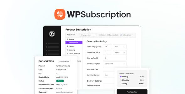 WPSubscription Pro 1.2.0 - WooCommerce Subscription Management Plugin
