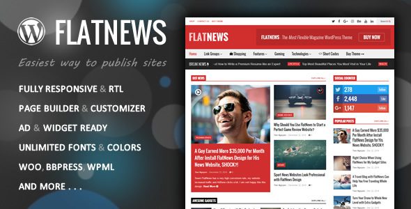 FlatNews 6.1 - Responsive Magazine WordPress Theme