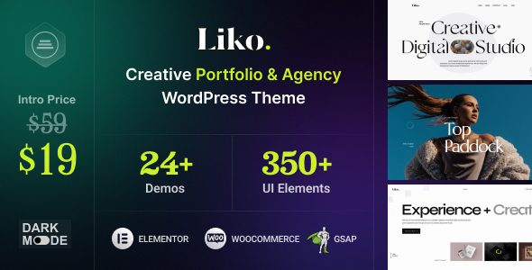 Liko 1.0.3 - Creative Agency & Portfolio WordPress Theme