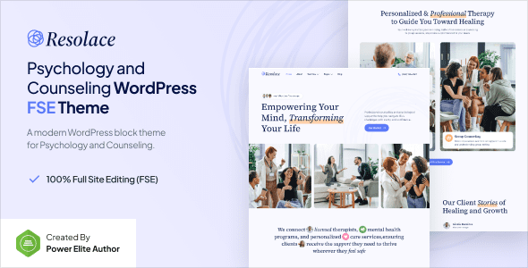 Resolace 1.0.1 - Psychology & Counseling FSE WordPress Theme