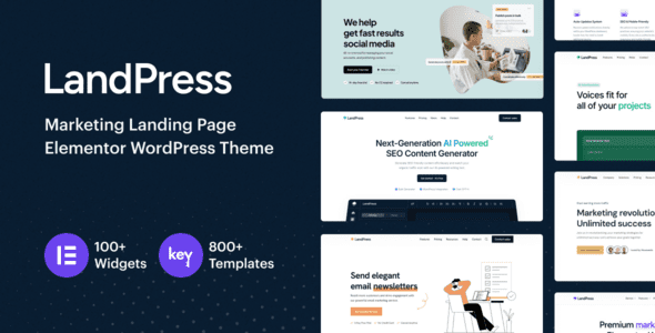 LandPress 1.5 – Marketing Landing Page Elementor WordPress Theme