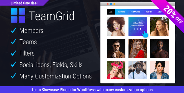 Team Grid 1.3.5 - Team Member Showcase WordPress Plugin & Team Editor