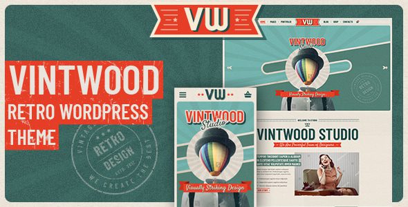 VintWood 1.1.7 - a Vintage, Retro WordPress Theme