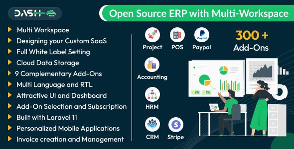WorkDo Dash SaaS 6.6 - Open Source ERP with Multi-Workspace