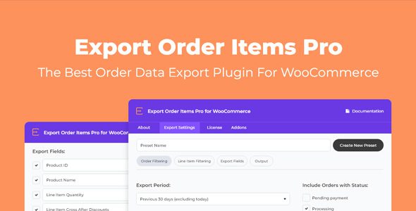 Export Order Items Pro for WooCommerce 2.1.35