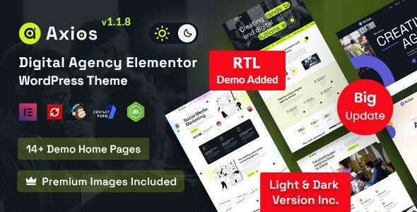 Axios 1.1.8 - Digital Agency WordPress Theme