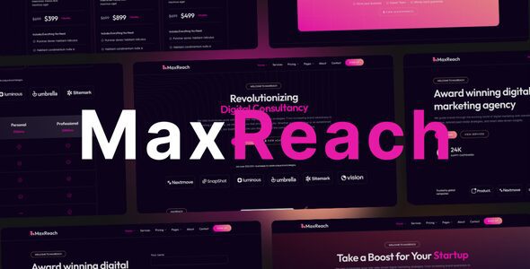 MaxReach 2.0 - SEO & Digital Agency WordPress Theme