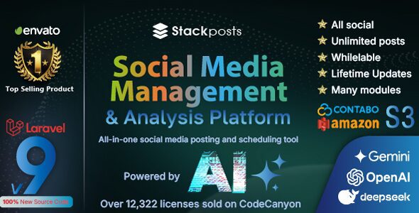 Stackposts 9.0.2 - Social Media Management & Marketing SaaS Platform