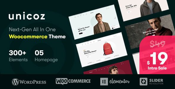 Unicoz 1.1.1 - Elementor WooCommerce Theme