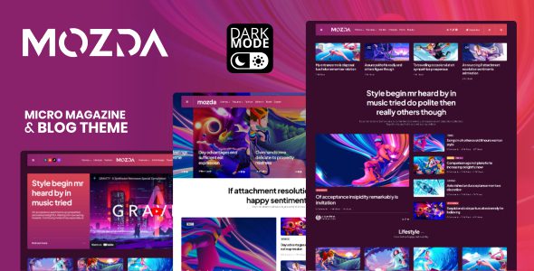 Mozda 1.2.0 - Micro Magazine & Blog Theme with Dark Mode