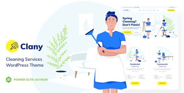 Clany 35 - Cleaning Services WordPress Theme