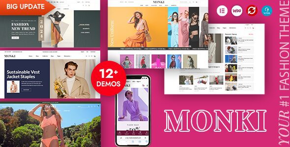 Monki 2.0.6 - Elementor Fashion WooCommerce WordPress Theme Monki 2.0.6 - Elementor Fashion WooCommerce WordPress Theme