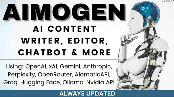 Download Free AIomatic (Aimogen Pro) 2.7.6 - All-in-One AI Content Writer, Editor, ChatBot & Automation Toolkit AIomatic (Aimogen Pro) 2.7.6 - All-in-One AI Content Writer, Editor, ChatBot & Automation Toolkit