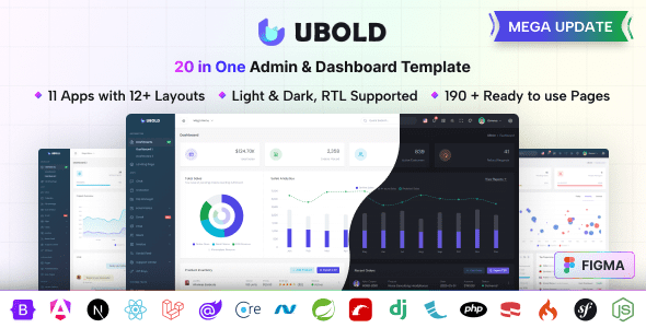 UBold 7.1.0 - 20 in One Admin & Dashboard Template