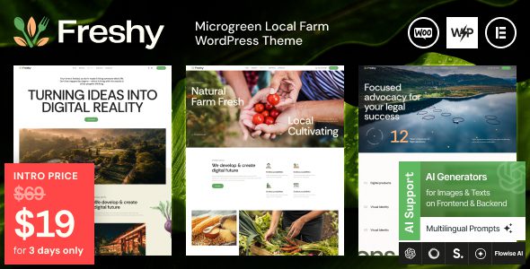 Freshy 1.0.0 - Microgreen Local Farm WordPress Theme