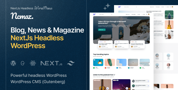 Download Free Ncmaz - NextJs Headless WordPress Blog Magazine (12 Jan 2026) Ncmaz - NextJs Headless WordPress Blog Magazine (12 Jan 2026)