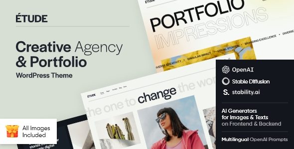 Etude 1.11.0 - Design Agency & Branding Agency WordPress Theme Etude 1.11.0 - Design Agency & Branding Agency WordPress Theme