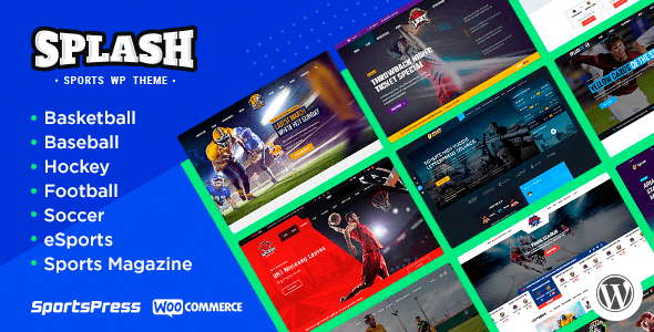 Download Free Splash 4.4.4 - Sport Club WordPress Theme for Basketball, Football, Hockey Splash 4.4.4 - Sport Club WordPress Theme for Basketball, Football, Hockey
