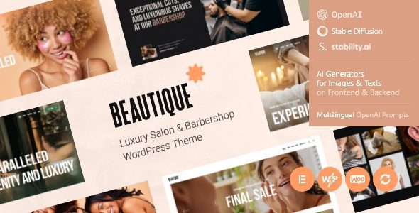 Beautique 1.10.0 - Luxury Salon & Barbershop WordPress Theme