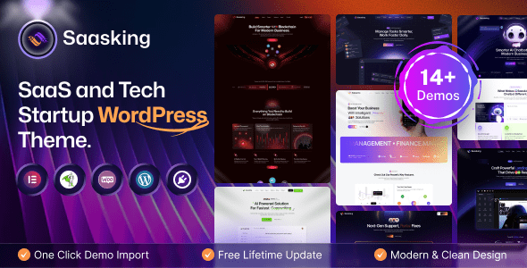 Saasking 1.0.1 - SaaS & Tech Startup WordPress Theme