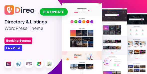 Direo 3.0.3 - Directory & Listing WordPress Theme