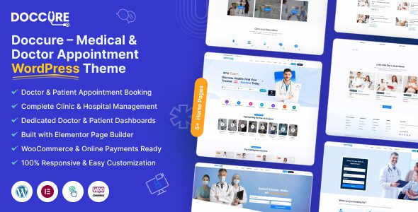 Doccure 1.5.3 - Doctor Appointment Booking and Clinic Management WordPress Theme