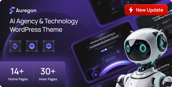 Auregon 1.0.1 - AI Agency & Technology WordPress Theme