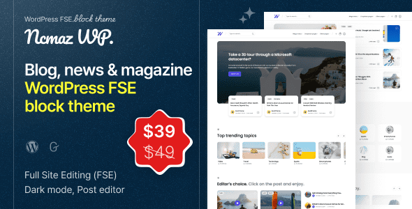 Ncmaz 2.1.2 - News Magazine FSE WordPress Block Theme