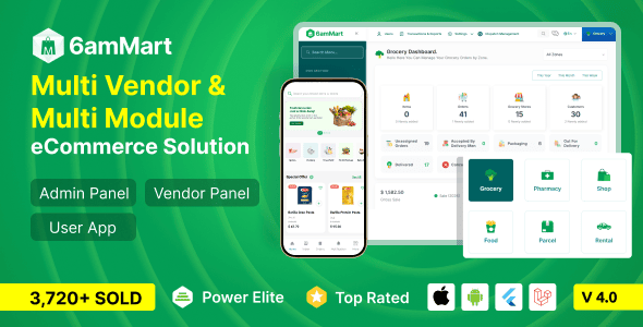 Download Free 6amMart 4.0 - Multivendor Food, Grocery, eCommerce, Parcel, Pharmacy delivery app with Admin & Website 6amMart 4.0 - Multivendor Food, Grocery, eCommerce, Parcel, Pharmacy delivery app with Admin & Website