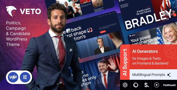 Download Free Veto 1.14.0 - Politics, Campaign & Candidate WordPress Theme Veto 1.14.0 - Politics, Campaign & Candidate WordPress Theme