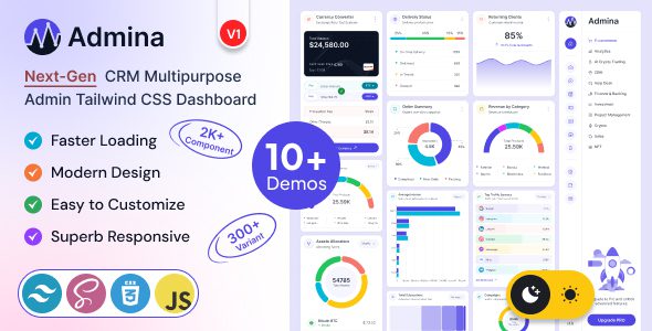Admina 1.0 - Tailwind CSS Admin Dashboard Template Multipurpose Admina 1.0 - Tailwind CSS Admin Dashboard Template Multipurpose
