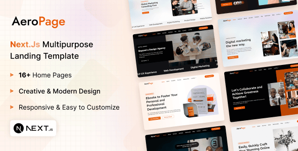 AeroPage 1.0 - NextJs Multipurpose Landing Page Template AeroPage 1.0 - NextJs Multipurpose Landing Page Template